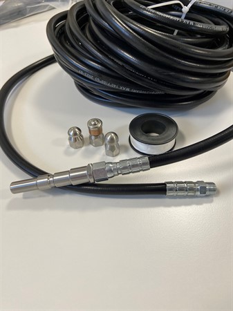 Rörrensare med munstycken 15M DN6-1/4" PVC slang